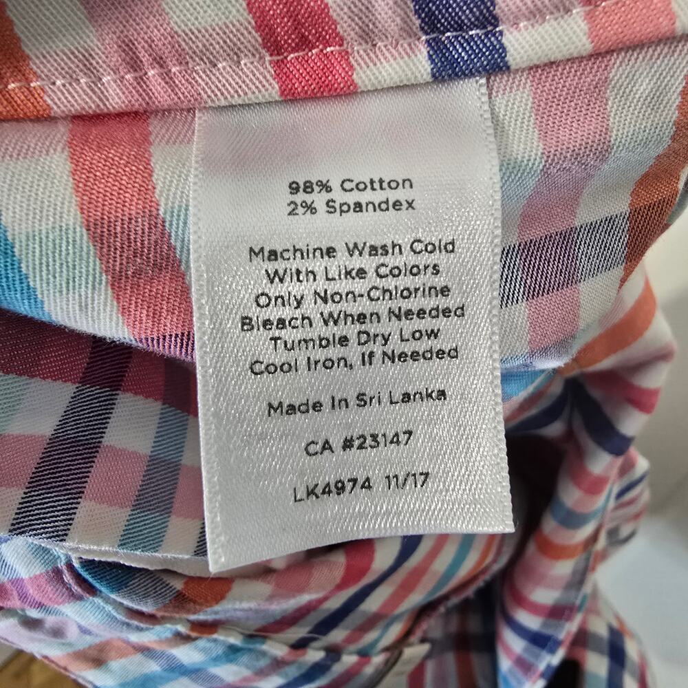 Talbots Check Plaid Skort Shorts Gingham Multi Color Stretch Size 14W - Picture 9 of 9